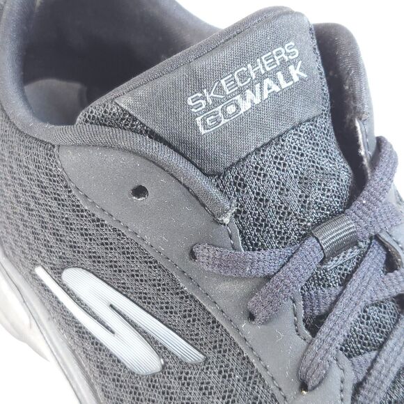 Skechers GoWalk 6 Athletic Lace Up Walking Shoe Womens Size 9.5 124514 Black - Picture 9 of 10